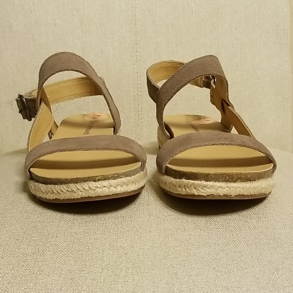 Lucky Brand Gadine Leather Jute Sandals - Picture 6 of 14